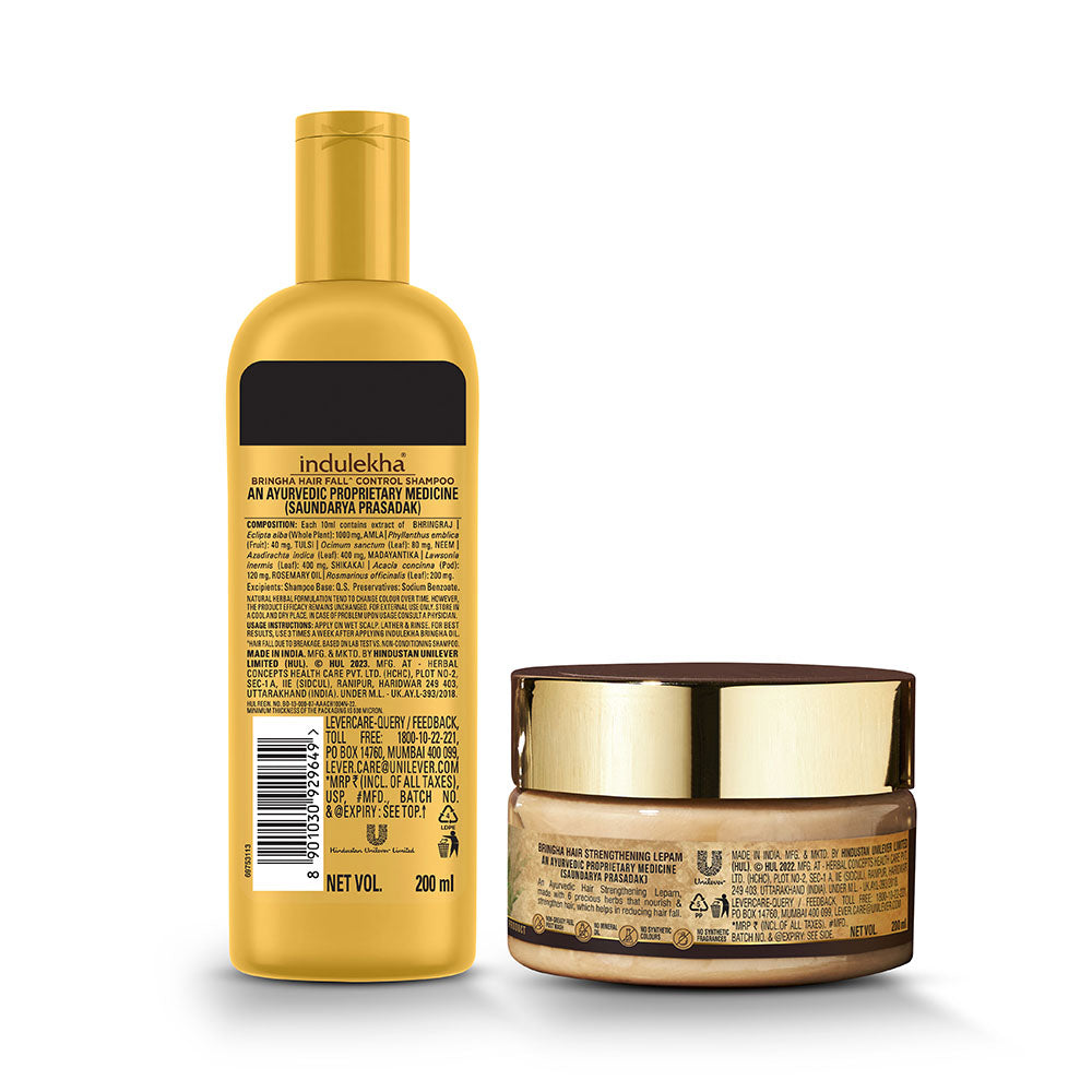 200ml+200ml ,Indulekha Bringha Shampoo & Hair Mask
