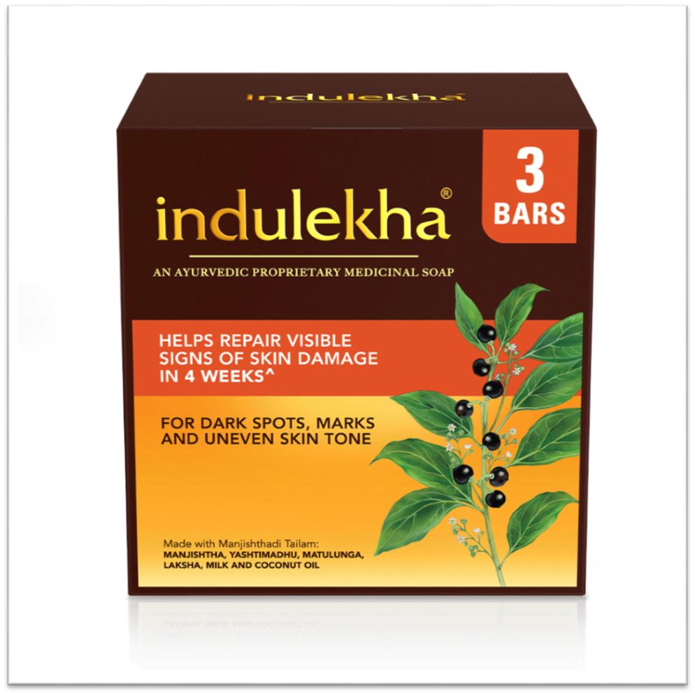 Indulekha Ayurvedic Soap 100g (Pack of 3), image size:994x994