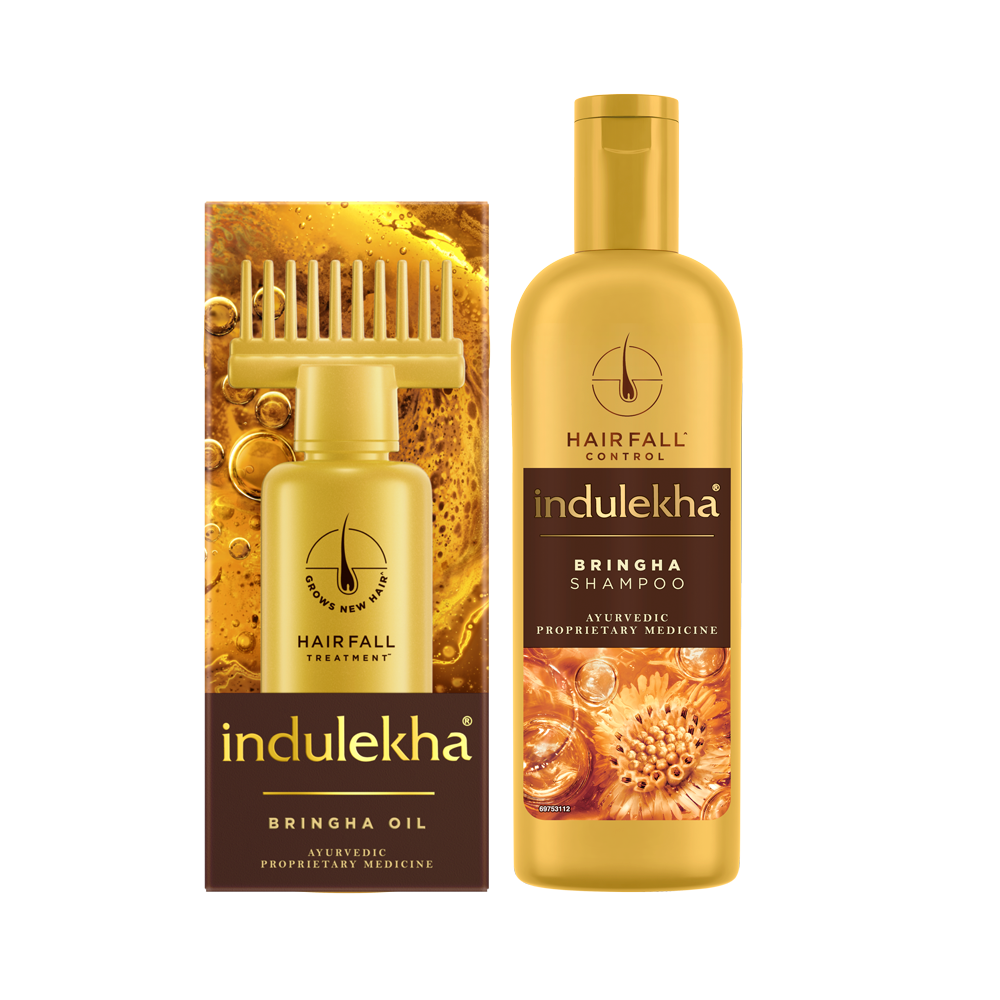 Indulekha Bringha: Oil 50ml + Shampoo 200ml